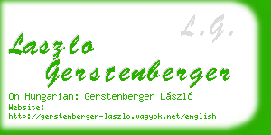 laszlo gerstenberger business card